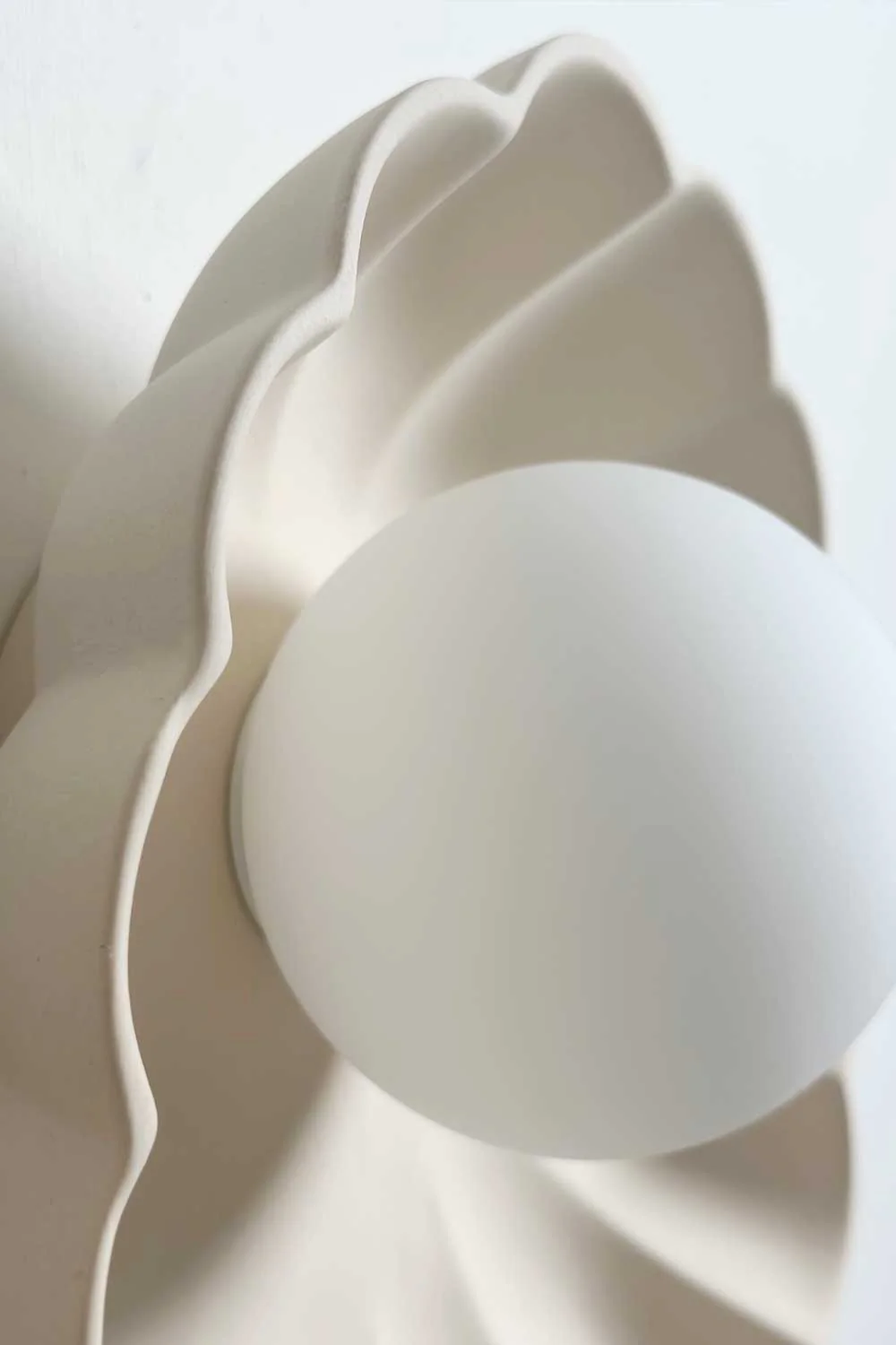 Ceramic Wall Oyster Sconce Light / Bone - Image 5